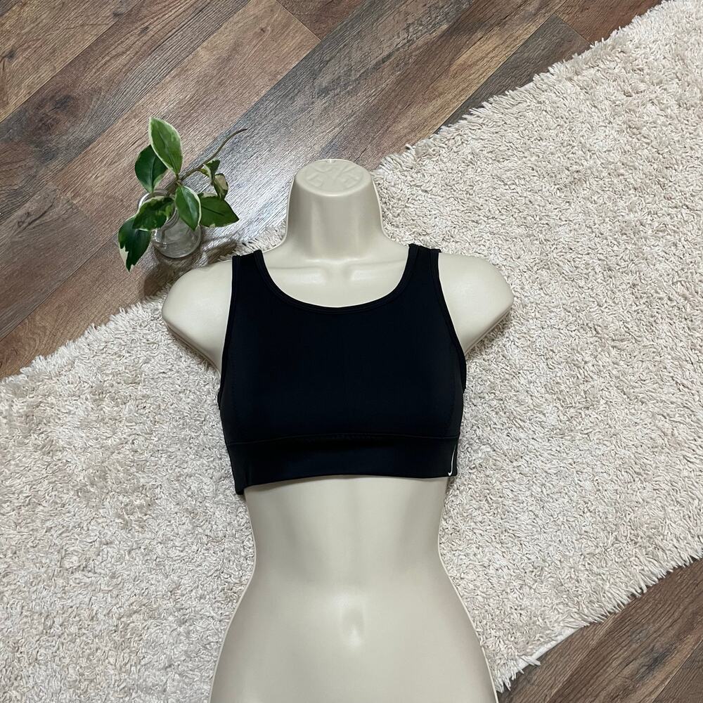 Nike Dri-Fit Size Medium Black Scoop Back Cutout Athleisure Sports Bra NWOT - Picture 1 of 5